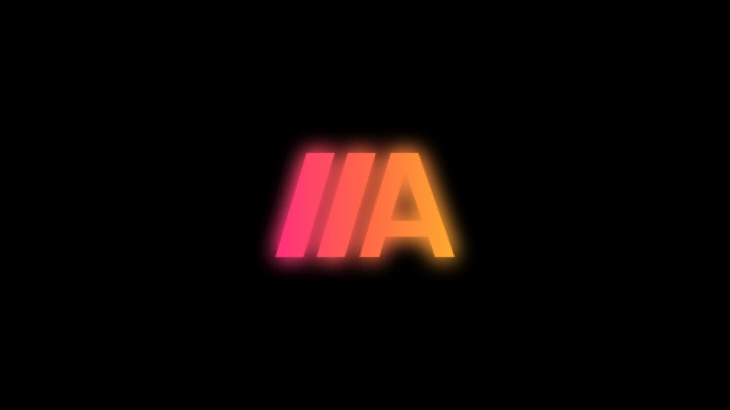The //A mark in a pink-to-orange gradient, glowing on black: the home-screen icon this site generates at build time.