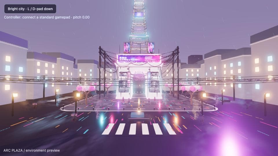 Real fixed-camera ParisRunner inspection: Arc plaza / square.