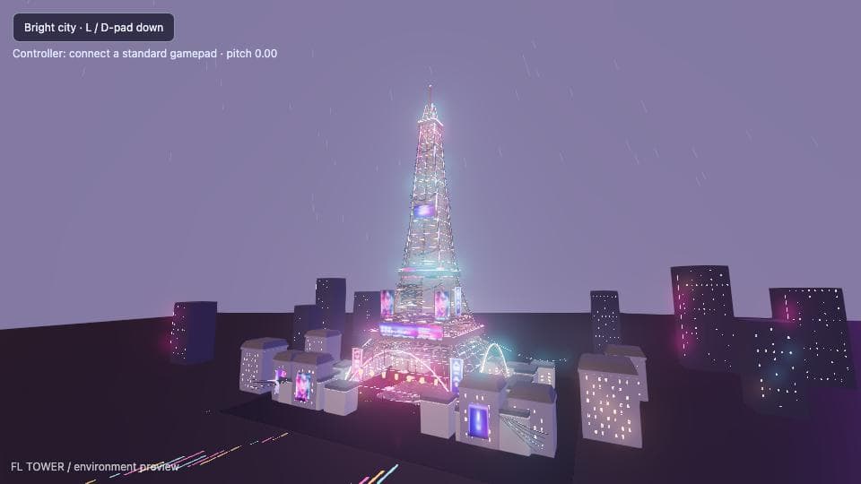 Real fixed-camera ParisRunner inspection: FL Tower.