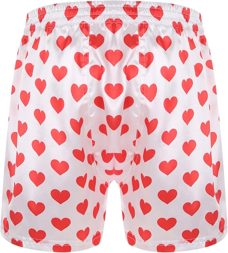 The heart shorts laid flat, back